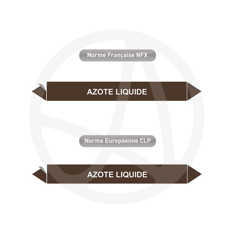 Repérage de tuyauterie Azote liquide reperage marqueur tuyauterie vinyle