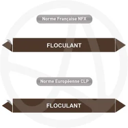 Repérage de tuyauterie Floculant reperage marqueur tuyauterie vinyle