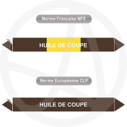 Repérage de tuyauterie Huile de coupe reperage marqueur tuyauterie vinyle