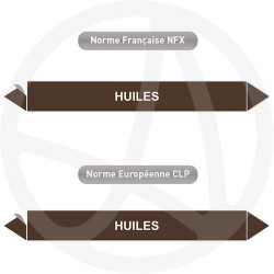 Repérage de tuyauterie Huiles reperage marqueur tuyauterie vinyle
