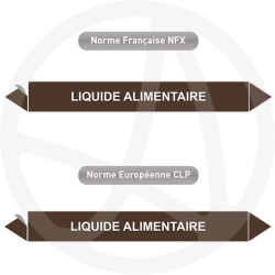 Repérage de tuyauterie Liquide alimentaire reperage marqueur tuyauterie vinyle