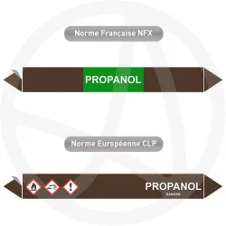 Repérage de tuyauterie Propanol reperage marqueur tuyauterie vinyle