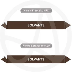 Repérage de tuyauterie Solvants reperage marqueur tuyauterie vinyle