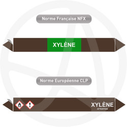 Repérage de tuyauterie Xylène reperage marqueur tuyauterie vinyle