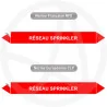 Repérage de tuyauterie Réseau sprinkler incendie reperage marqueur tuyauterie vinyle