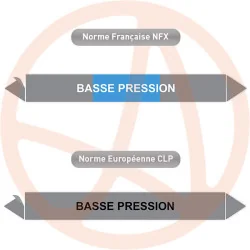 Repérage de tuyauterie Basse pression reperage marqueur tuyauterie vinyle