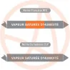 Repérage de tuyauterie Vapeur saturée d'humidité reperage marqueur tuyauterie vinyle