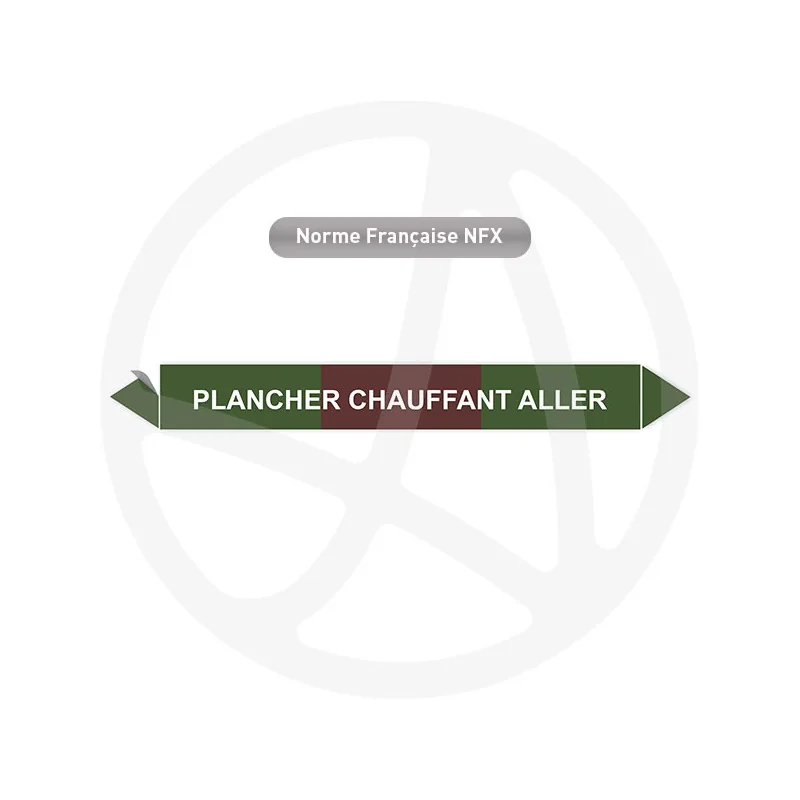 Repérage de tuyauterie Plancher chauffant aller reperage marqueur tuyauterie vinyle