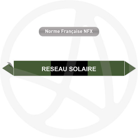 Repérage de tuyauterie Réseau solaire reperage marqueur tuyauterie vinyle