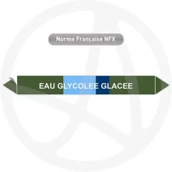 Repérage de tuyauterie Eau glycolée glacée reperage marqueur tuyauterie vinyle