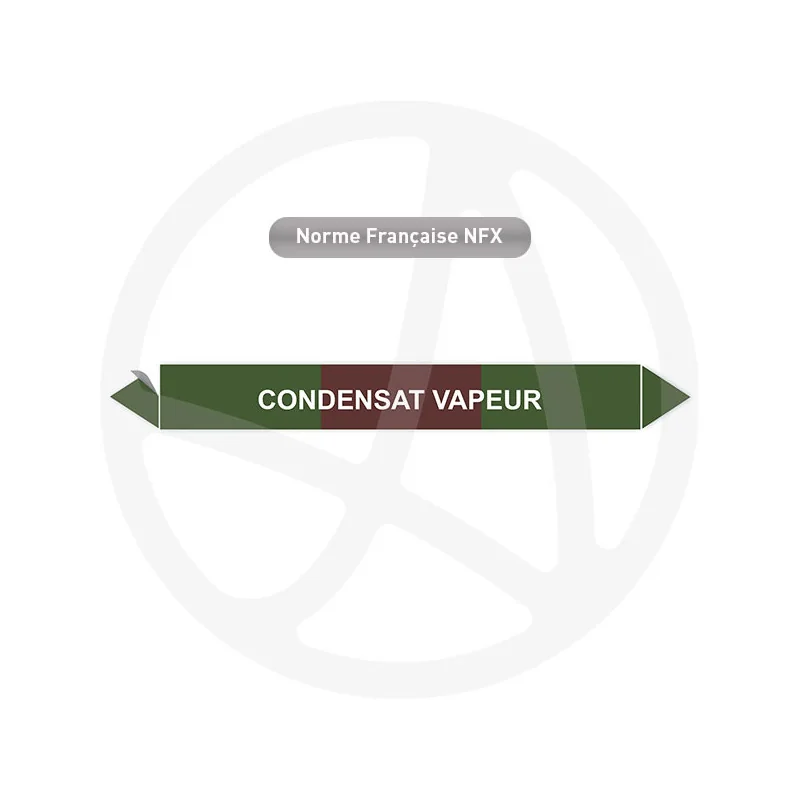 Repérage de tuyauterie Condensat vapeur reperage marqueur tuyauterie vinyle
