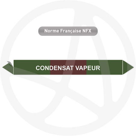 Repérage de tuyauterie Condensat vapeur reperage marqueur tuyauterie vinyle