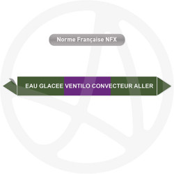 Repérage de tuyauterie Eau glacée ventilo convecteur aller reperage marqueur tuyauterie vinyle