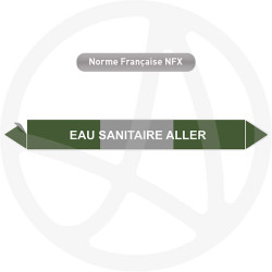 Repérage de tuyauterie Eau sanitaire aller reperage marqueur tuyauterie vinyle