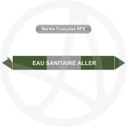 Repérage de tuyauterie Eau sanitaire aller reperage marqueur tuyauterie vinyle