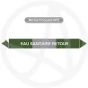 Repérage de tuyauterie Eau sanitaire retour reperage marqueur tuyauterie vinyle