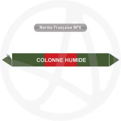 Repérage de tuyauterie Colonne humide eau reperage marqueur tuyauterie vinyle