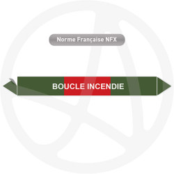 Repérage de tuyauterie Boucle incendie eau reperage marqueur tuyauterie vinyle