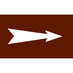 Repérage de tuyauterie Flèche - Marron / Blanc fleche reperage marqueur tuyauterie vinyle