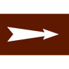 Repérage de tuyauterie Flèche - Marron / Blanc fleche reperage marqueur tuyauterie vinyle