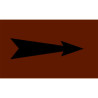 Repérage de tuyauterie Flèche - Marron / Noir fleche reperage marqueur tuyauterie vinyle