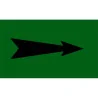Repérage de tuyauterie Flèche - Vert / Noir fleche reperage marqueur tuyauterie vinyle