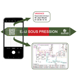 Repérage de tuyauterie avec QR CODE