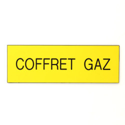 Plaque de porte COFFRET GAZ Etiquette gravoply