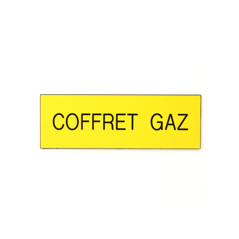 Plaque de porte COFFRET GAZ Etiquette gravoply