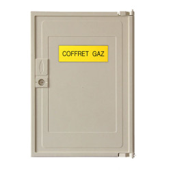 Plaque de porte COFFRET GAZ Etiquette gravoply