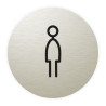 Plaque de porte aluminium brossé : Toilettes hommes