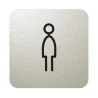 Plaque de porte aluminium brossé : Toilettes hommes