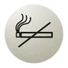 Plaque de porte aluminium brossé : Interdiction de fumer