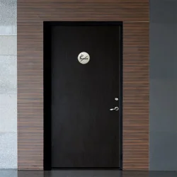 Plaque de porte aluminium brossé : Interdiction de fumer