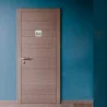 Plaque de porte aluminium brossé : Interdiction de fumer