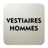 Plaque de porte aluminium brossé : Vestiaires hommes