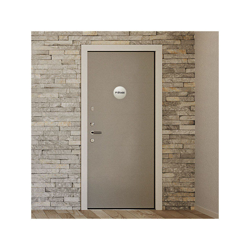 Plaque Alu Brossé Braille 1er Etage