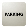 Plaque de porte aluminium brossé :  Parking