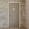 Plaque de porte aluminium brossé :  Entrée interdite