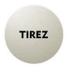 Plaque de porte aluminium brossé :  Tirez