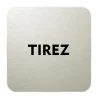 Plaque de porte aluminium brossé : Tirez