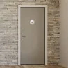 Plaque de porte aluminium brossé : Tirez