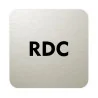 Plaque de porte aluminium brossé : RDC