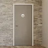 Plaque de porte aluminium brossé : RDC