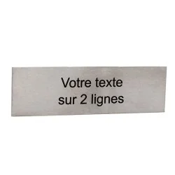Étiquette gravure laser sur inox 2 lignes
