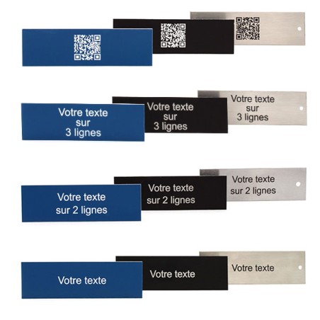 Étiquette gravure laser sur gravoply QR code