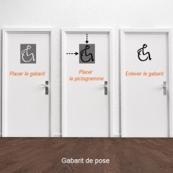 Pictogramme découpé ESCALIER DESCENDANT HOMME