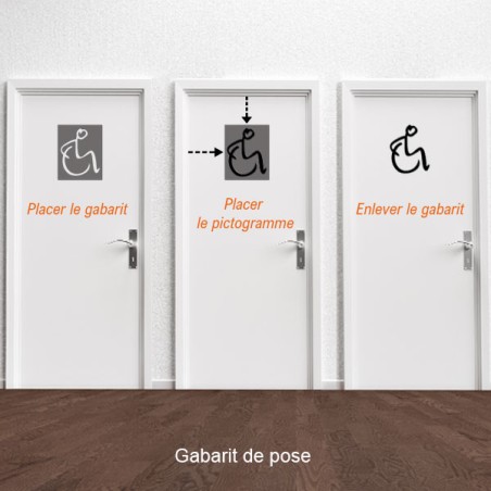 Pictogramme découpé ESCALIER DESCENDANT HOMME