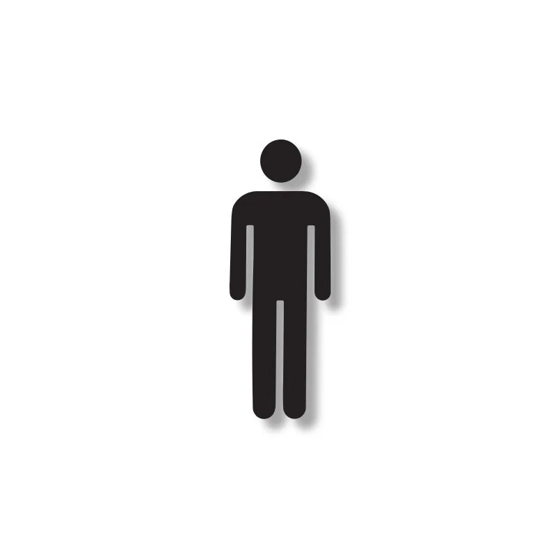 Pictogramme découpé TOILETTES HOMMES