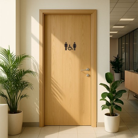 Pictogramme découpé TOILETTES PMR HOMME FEMME